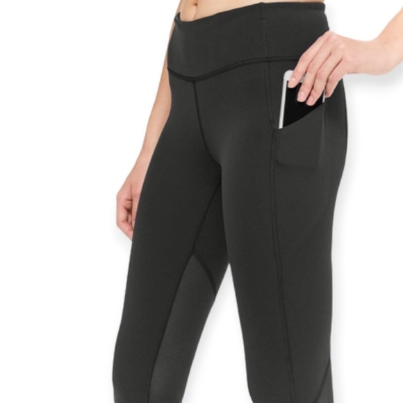 Lululemon Pace Rival Crop *Full-On Luxtreme 22" Black Capris SZ 12 - Picture 5 of 12